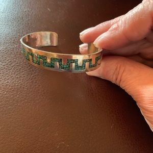 Vintage Sterling Silver + Turquoise Cuff Bracelet